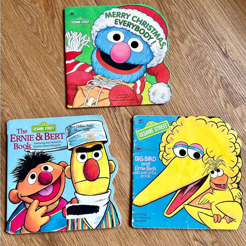 Vintage Sesame Street Golden Shape Books